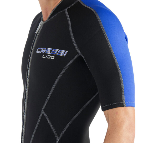 Cressi Wassersportanzug Shorty Lido 2.0 mm Neopren - Herren schwarz/blau Gr.L/4 – Bild 4