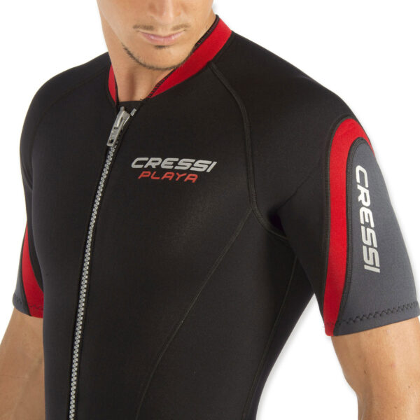 Cressi Wassersportanzug Shorty Playa 2.5 mm Neopren - Herren schwarz/rot