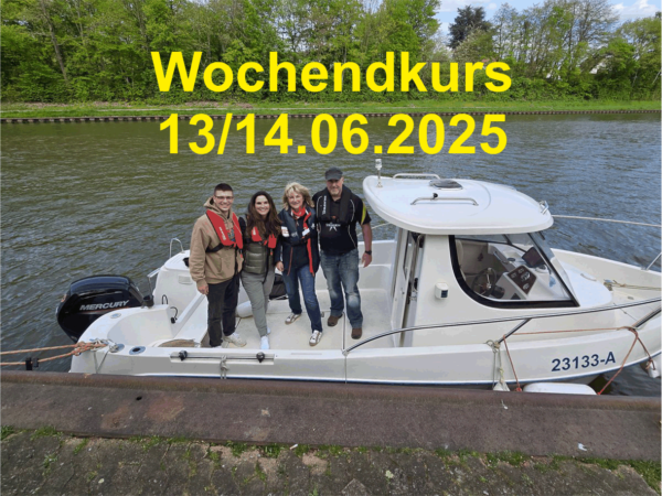 Sportbootführeschein Binnen/See Kombi Wochenendkurs 13 und 14.06.2025  499€ Anmeldegebühr