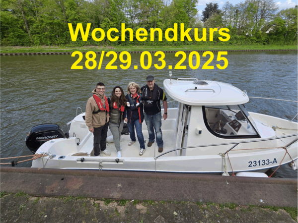 Sportbootführeschein Binnen/See Kombi Wochenendkurs 28 und 29.03.2025  499€ Anmeldegebühr